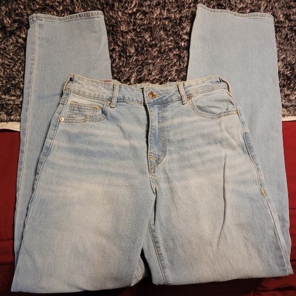 True Religion Light Blue Straight/wide Leg Jeans - Picture 4 of 5